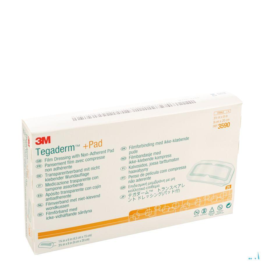 Tegaderm + Pad 3m Transp Steril 9cmx20cm 25 3590  -  3M