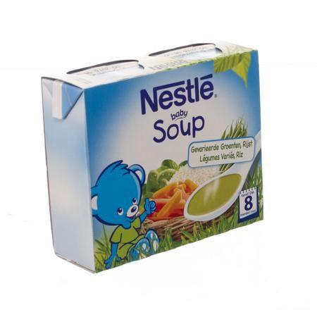 Nestle Baby Soup Gevar. Groenten Rijst 2x250 ml  -  Nestle