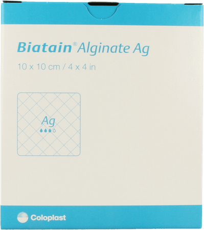 Biatain Alginate Ag Ster 10cmx10cm 10 3760  -  Coloplast