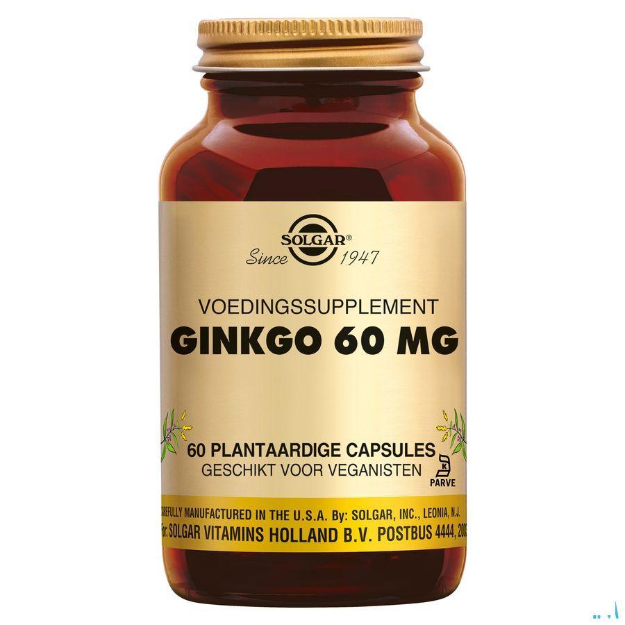 Solgar Ginkgo V-Caps 60X60Mg  -  Solgar Vitamins