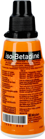 Iso Betadine Oplossing Hydroalc Flacon 125 ml 5%