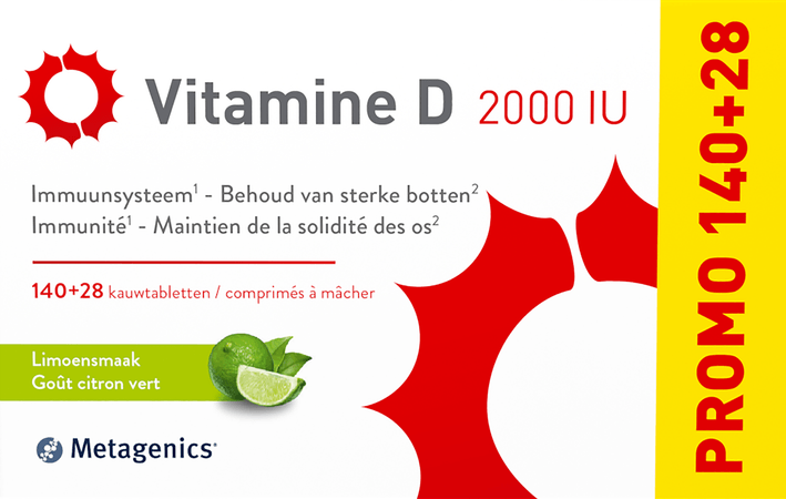 Vitamine D 2000Iu Kauwtabl 140+28 Metagenics  -  Metagenics Belgium