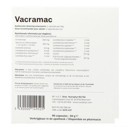 Vacramac 90 Caps 9X10 Nutriphyt