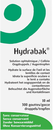 Hydrabak Oogdruppels Hydra Nacl zonder bewaarmiddel10 ml 