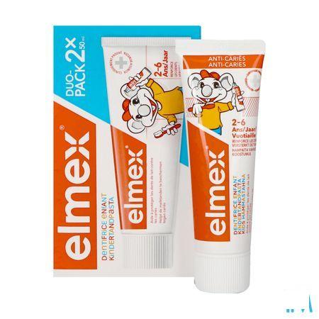 Elmex Dentifrice Enfant 2-6 Ans 2X50 ml