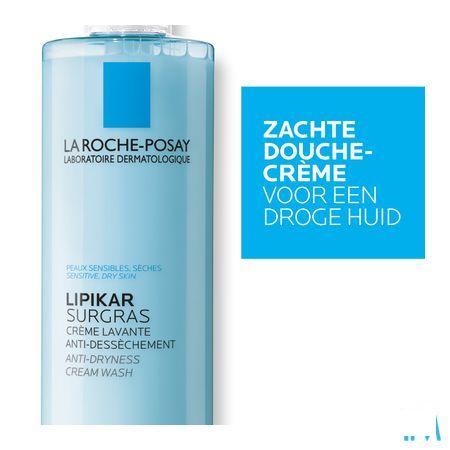 Lipikar Overvet Douche Creme Tegen Uitdrogen400 ml  -  La Roche-Posay