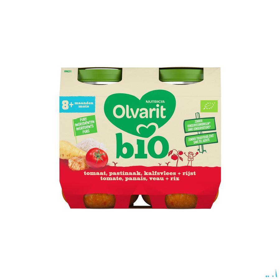 Olvarit Bio Tomaat Pastinaak Kalf Rijst 8M 2X200G  -  Nutricia