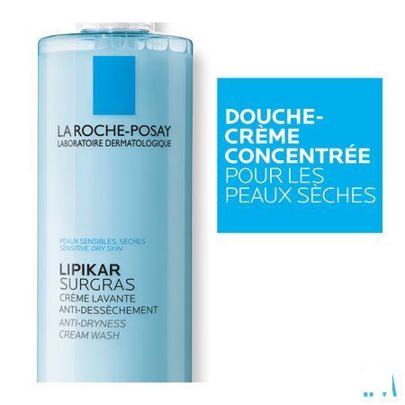 Lipikar Overvet Douche Creme Tegen Uitdrogen400 ml  -  La Roche-Posay