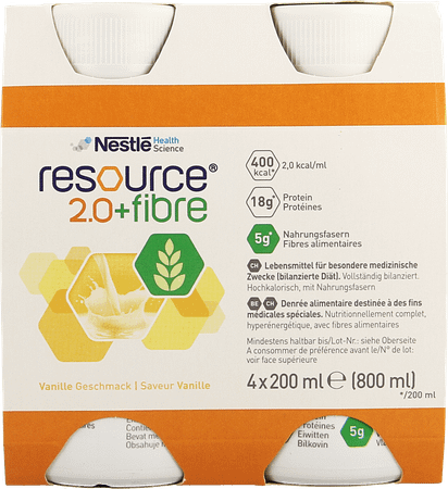 Resource 2.0 Fibre Vanille 4x200 ml 12100793  -  Nestle