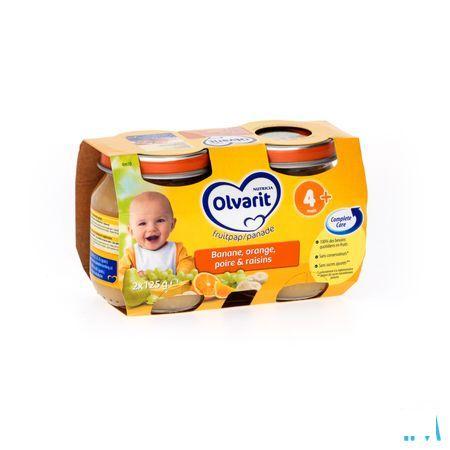Olvarit Gemengd Fruit Ban-sin-peer-druif 4m 2x125 gr  -  Nutricia