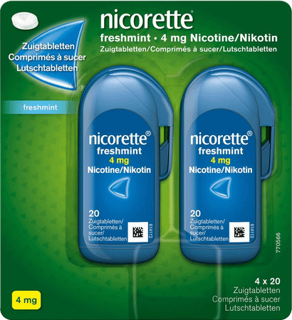 Nicorette Freshmint Zuigtabletten 80x4 mg